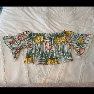 Off shoulder floral top